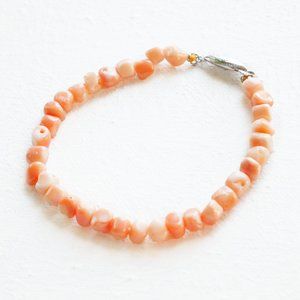 Genuine Pink Angel Skin Momo Coral Bracelet 7"
